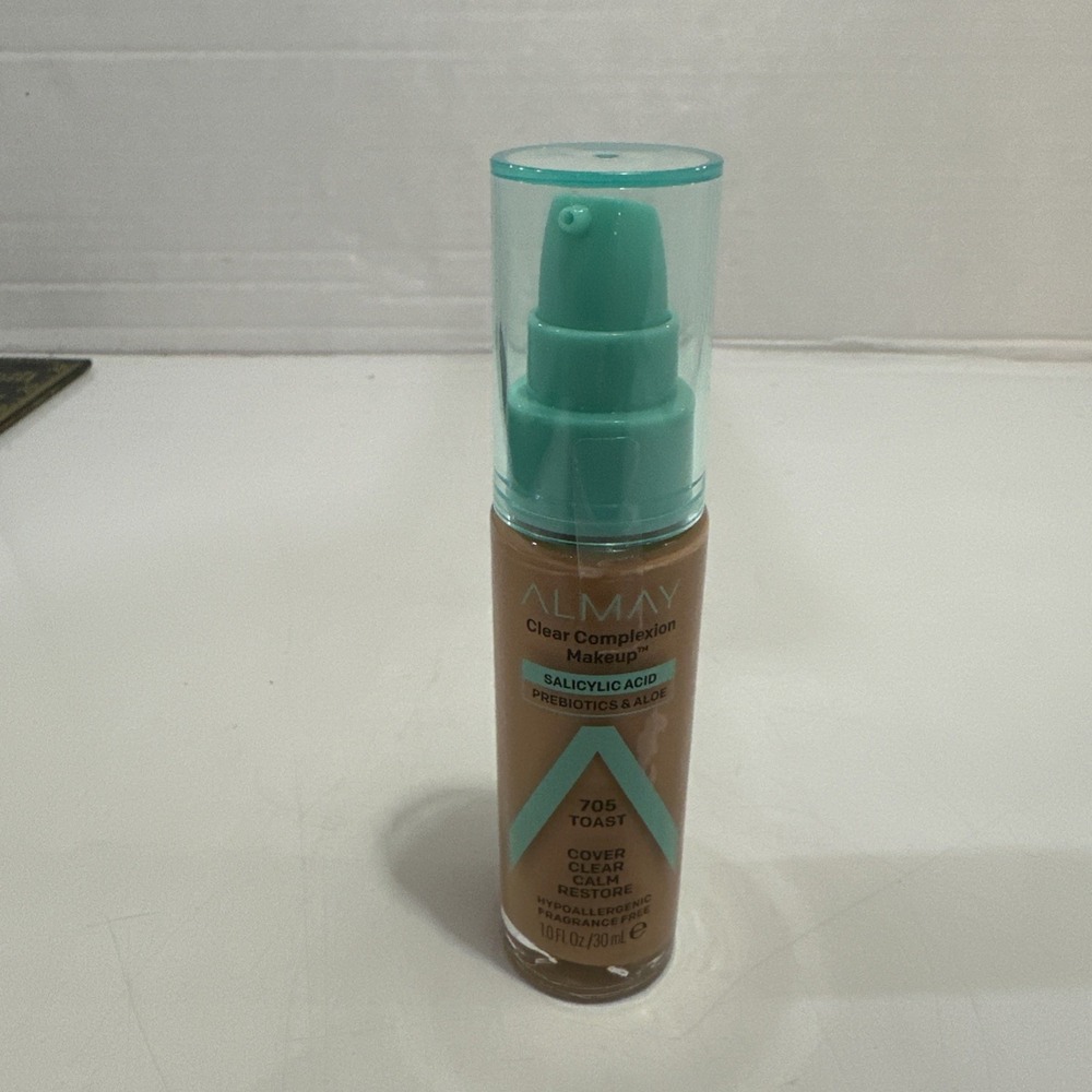 Almay Clear Complexion Acne Foundation,Cruelty Free,‎ #705 Toast New